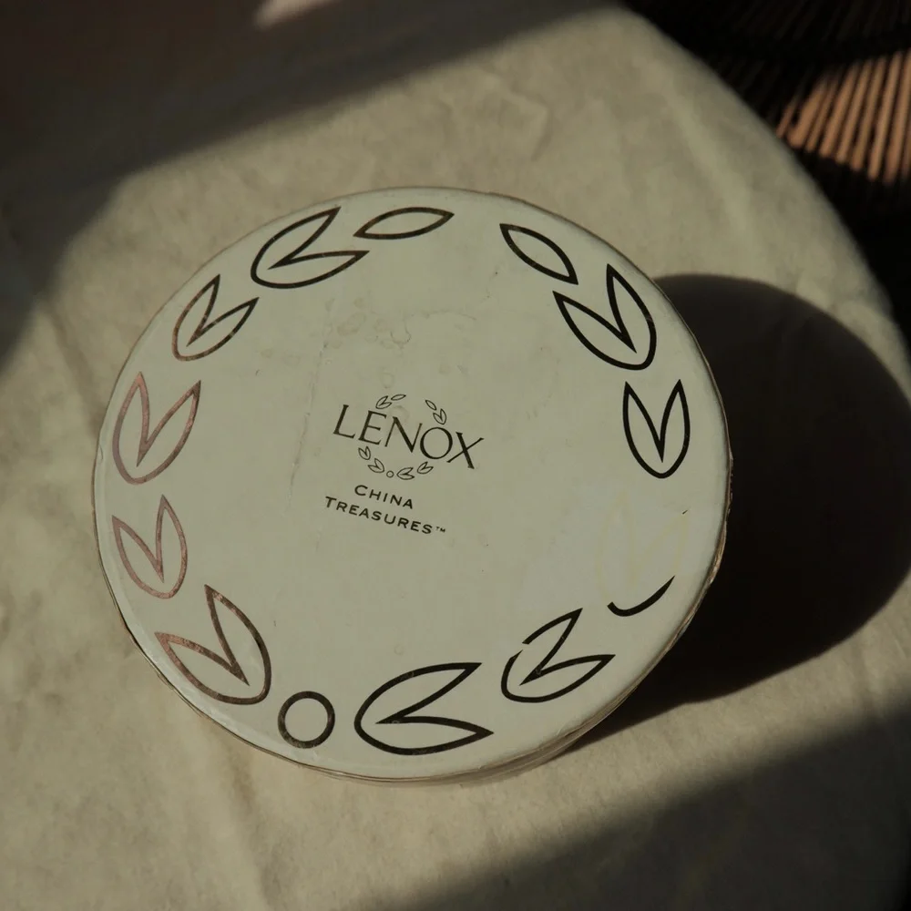 Vintage Lenox Majestic Royal Marble‎ Trinket Box White Blue Handcrafted 2